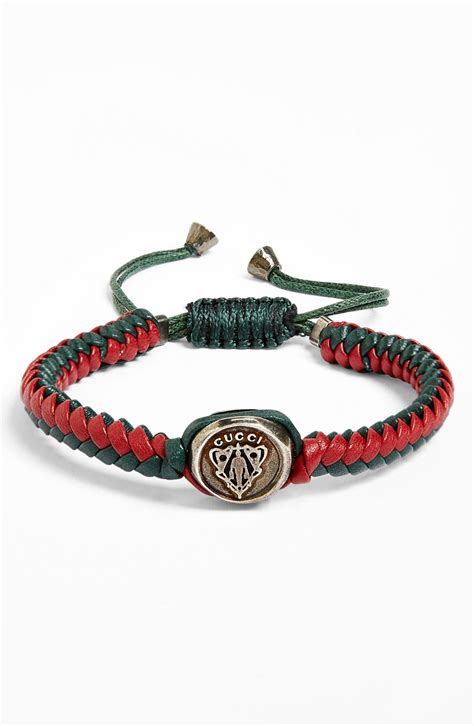 gucci leather crest bracelet|Gucci leather cuff bracelet.